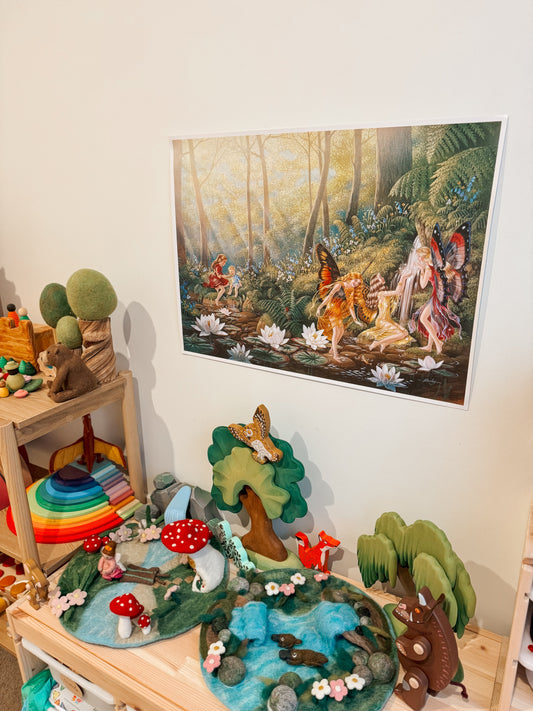 SHIRLEY BARBER | ART PRINT WALL POSTER - A VISIT TO FAIRYLAND by SHIRLEY BARBER - The Playful Collective