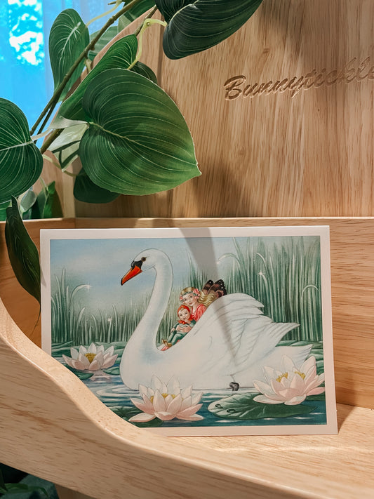 SHIRLEY BARBER | GREETING CARD - SWAN by SHIRLEY BARBER - The Playful Collective