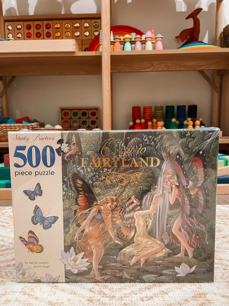 SHIRLEY BARBER | SHIRLEY BARBER'S A VISIT TO FAIRYLAND 500 PIECE JIGSAW PUZZLE by SHIRLEY BARBER - The Playful Collective