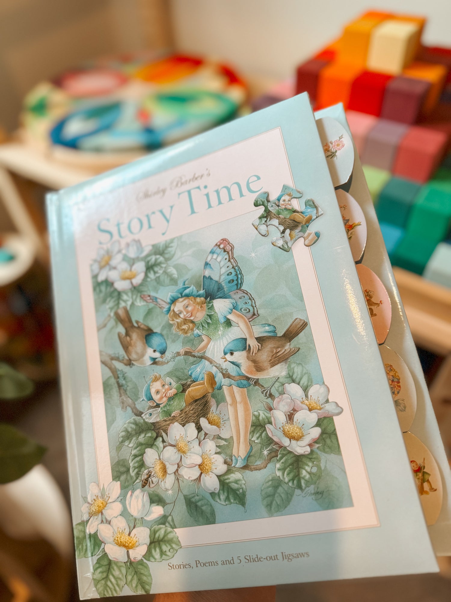 SHIRLEY BARBER | SHIRLEY BARBER'S STORY TIME (SLIDE OUT PUZZLE BOARD BOOK) by SHIRLEY BARBER - The Playful Collective