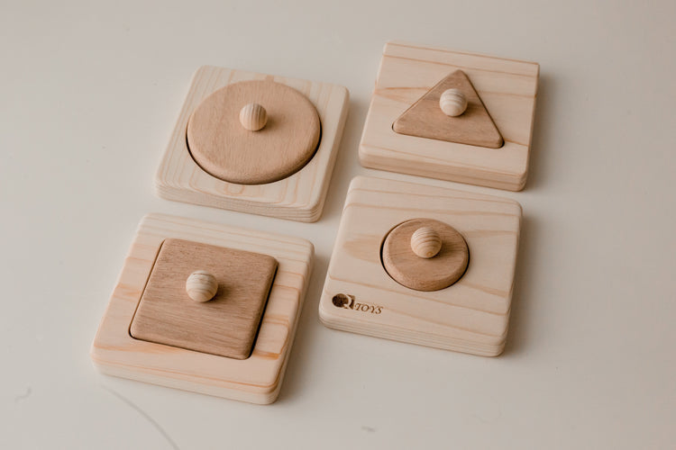 SINGLE SHAPE PUZZLE SET OF 4 by QTOYS - The Playful Collective