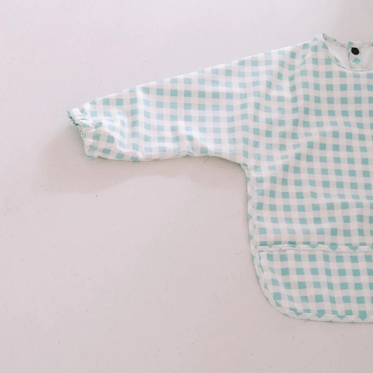 SMOCKIE - AQUA GINGHAM Small (6-12 months) by ELLIEBUB - The Playful Collective