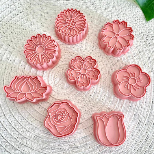 STAMPER & CUTTER SET - FLOWERS by WILD DOUGH CO - The Playful Collective