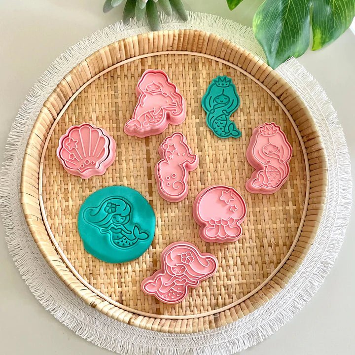 STAMPER & CUTTER SET - MERMAIDS by WILD DOUGH CO - The Playful Collective