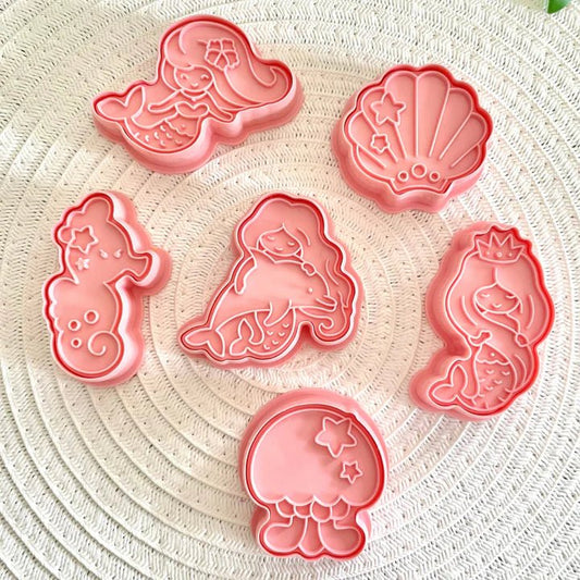 STAMPER & CUTTER SET - MERMAIDS by WILD DOUGH CO - The Playful Collective