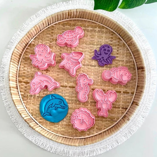STAMPER & CUTTER SET - SEA LIFE by WILD DOUGH CO - The Playful Collective