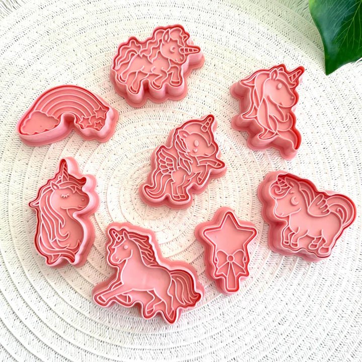 STAMPER & CUTTER SET - UNICORNS by WILD DOUGH CO - The Playful Collective