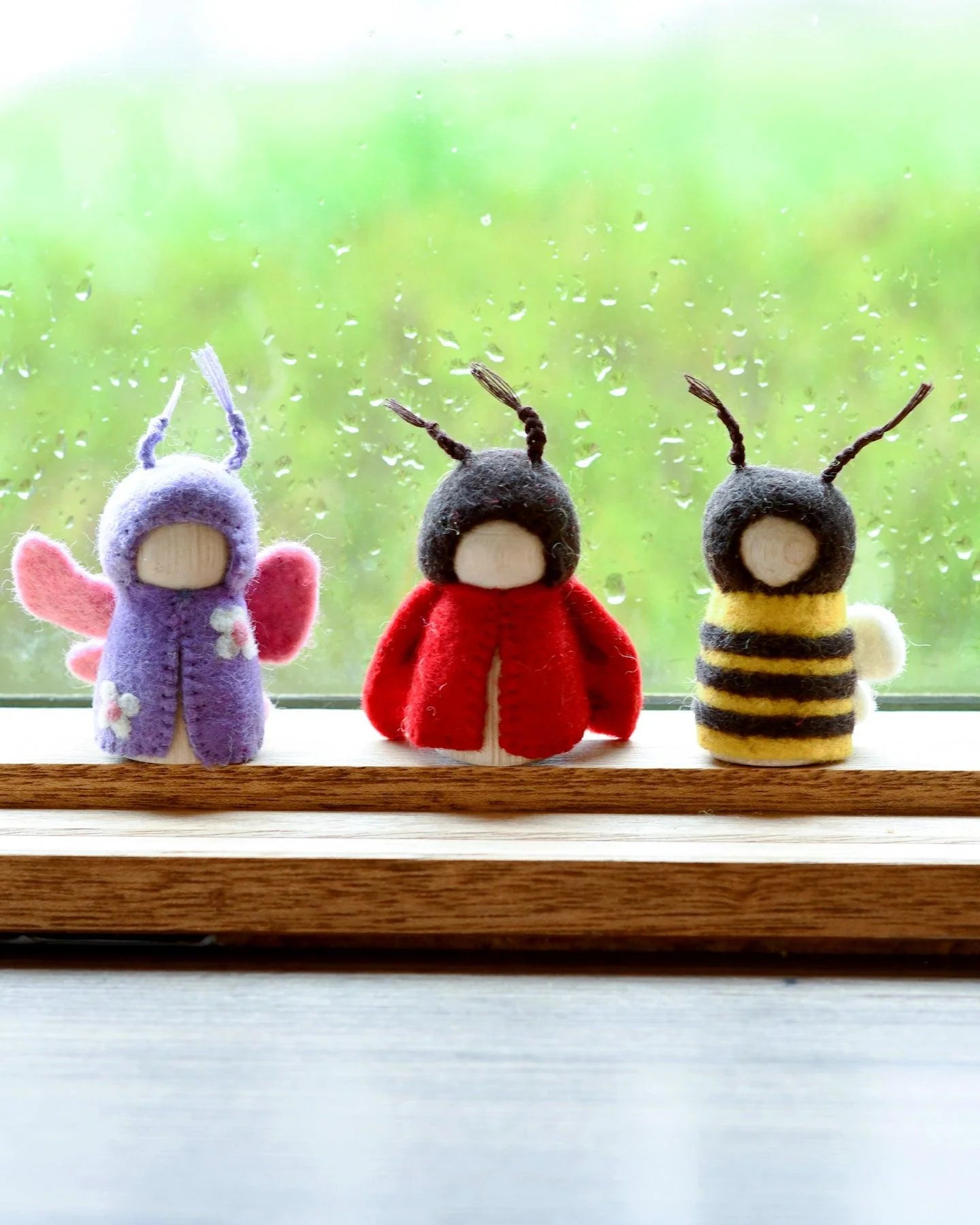 Bugs Peg Doll Set - Bee, Ladybug & Butterfly by Tara Treasures | The ...