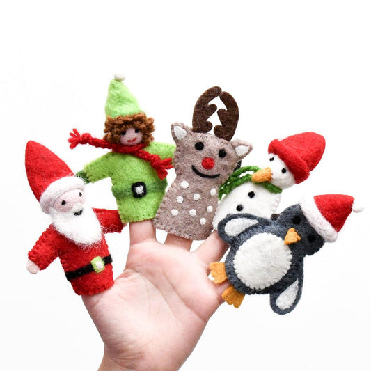 TARA TREASURES | CHRISTMAS SANTA FINGER PUPPET SET by TARA TREASURES - The Playful Collective