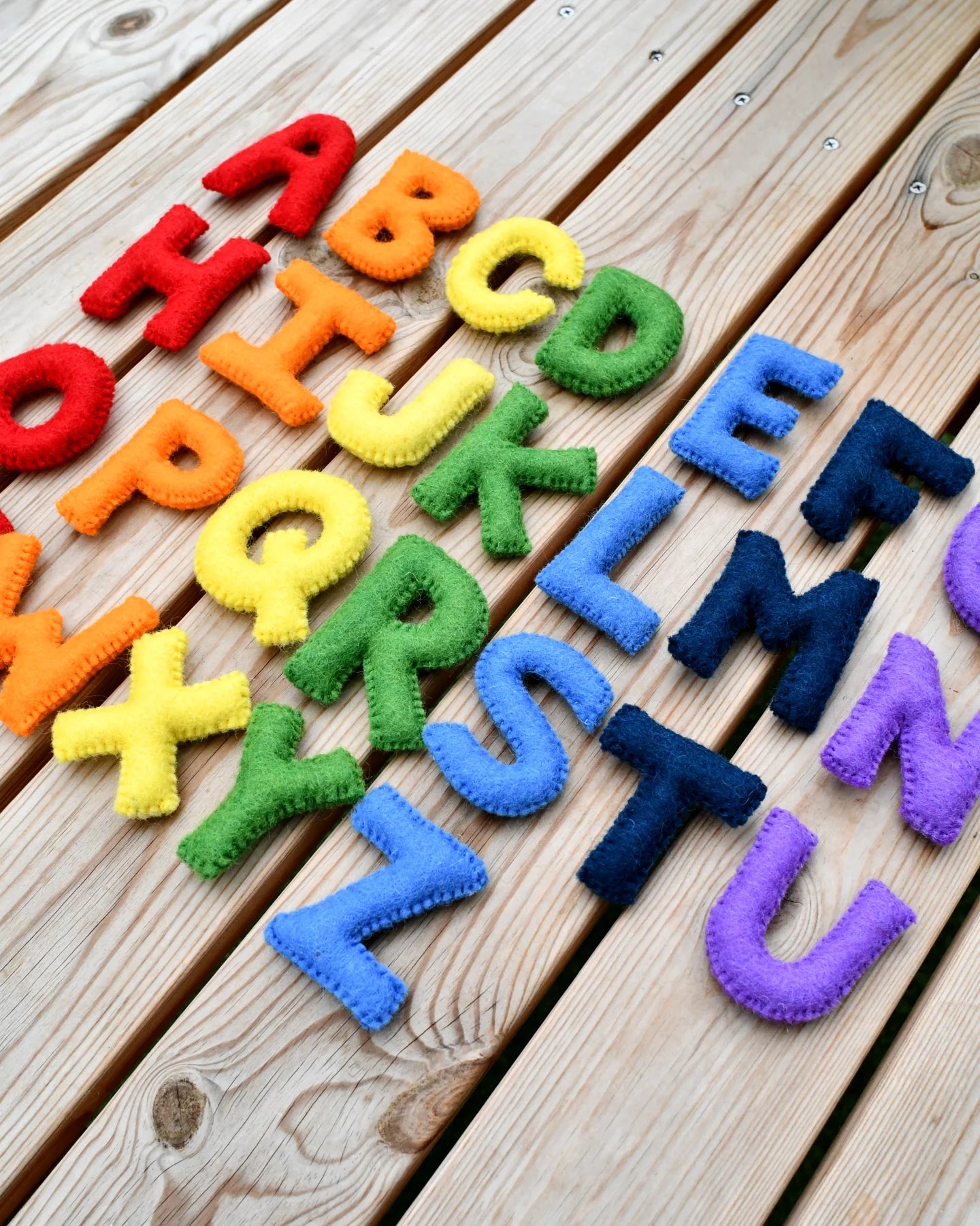 Felt Alphabet Capital Letters - Rainbow by Tara Treasures | The Playful ...