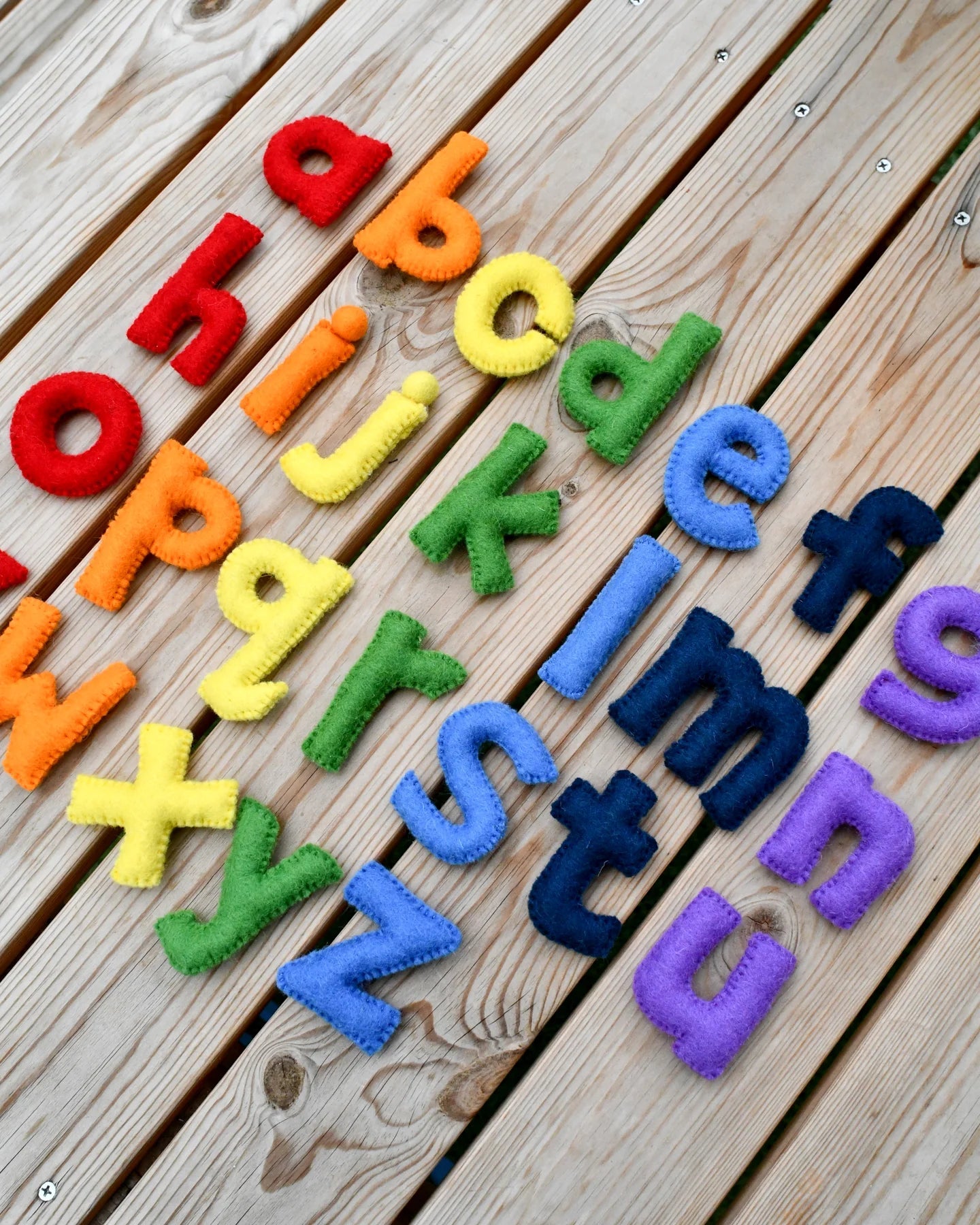 Felt Alphabet Lowercase Letters - Rainbow by Tara Treasures | The ...