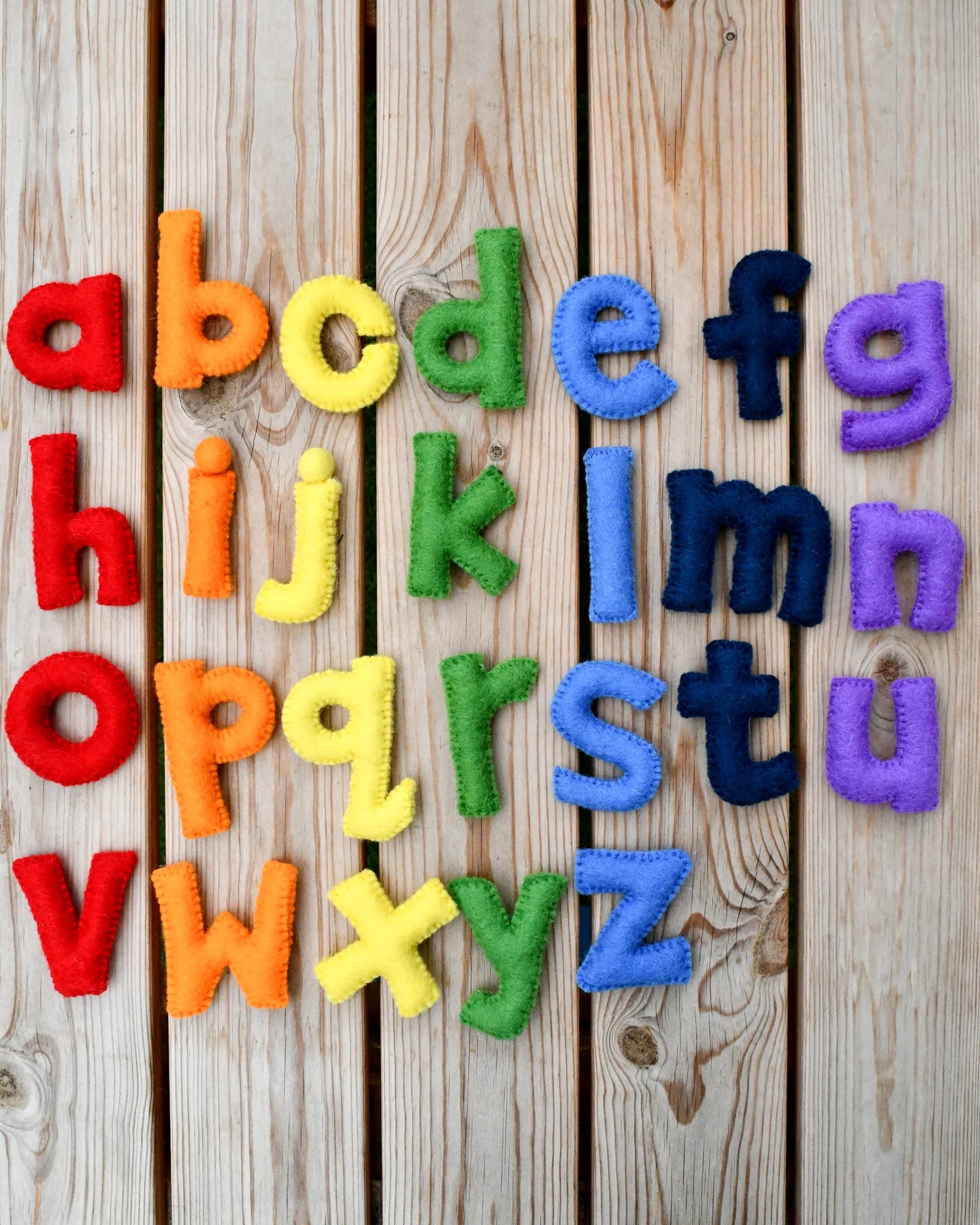 Felt Alphabet Lowercase Letters - Rainbow by Tara Treasures | The ...