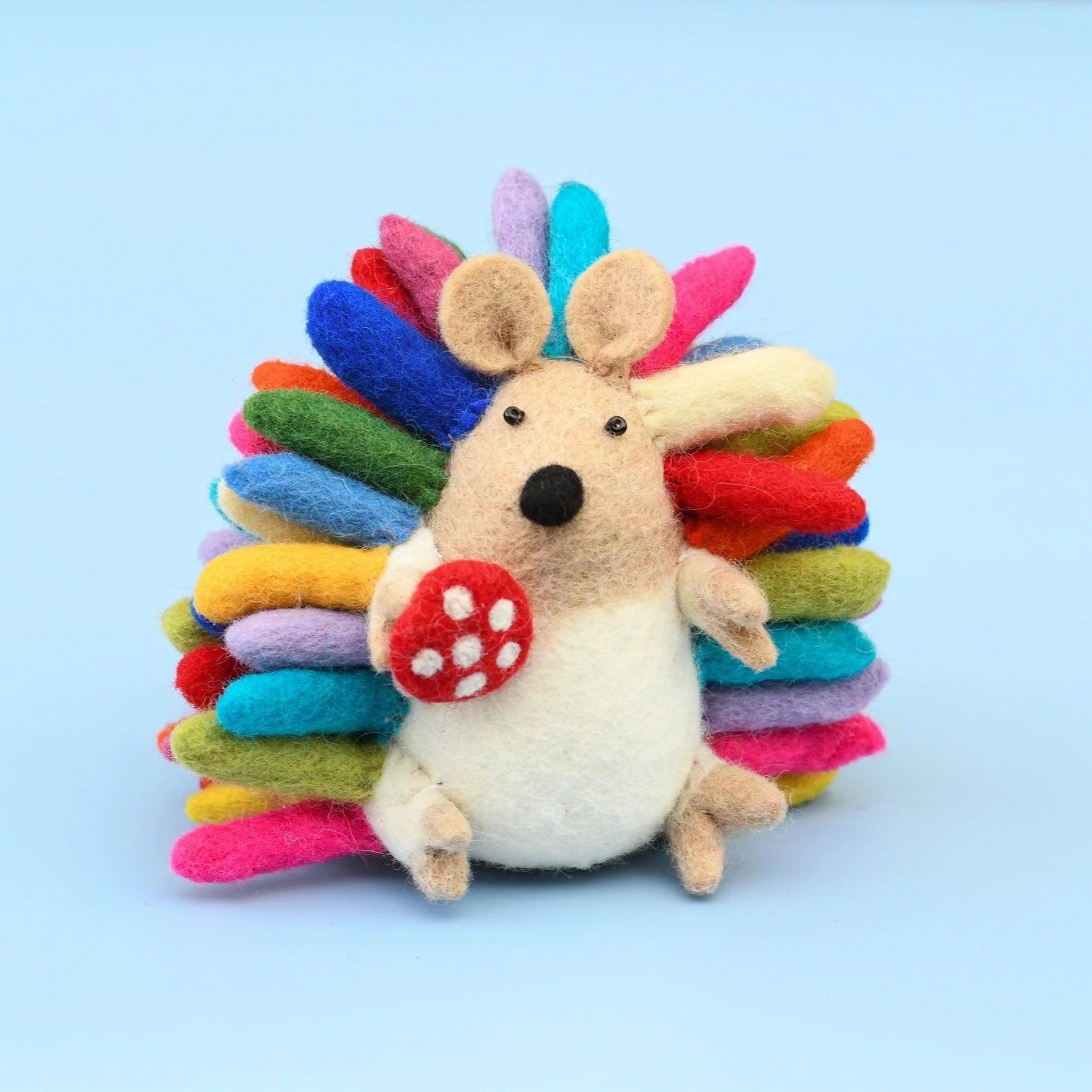 Felt Colourful Rainbow Hedgehog by Tara Treasures | The Playful Collective