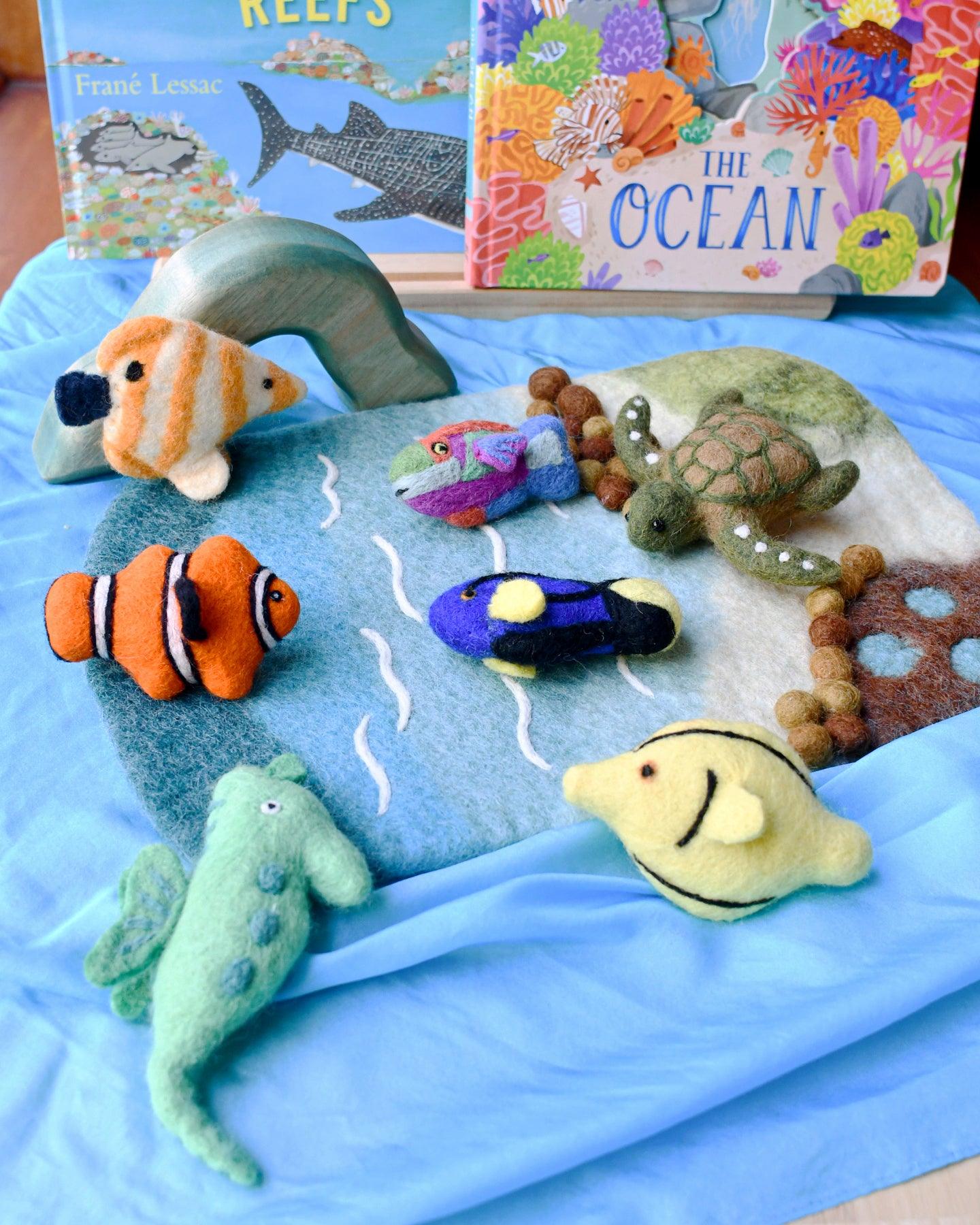 Felt Coral Reef Fish Toy Set by Tara Treasures | The Playful Collective