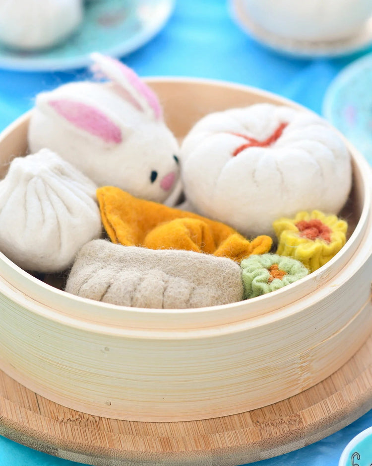 TARA TREASURES | FELT DIM SUM YUM CHA PLAY FOOD SET by TARA TREASURES - The Playful Collective