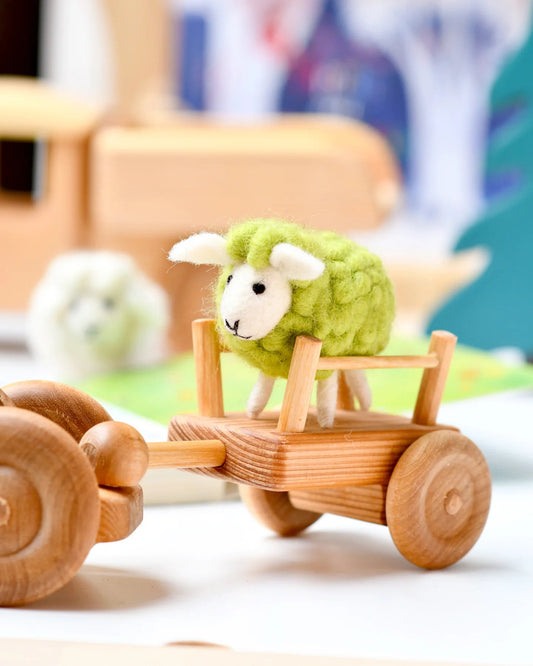 TARA TREASURES | FELT GREEN SHEEP TOY by TARA TREASURES - The Playful Collective