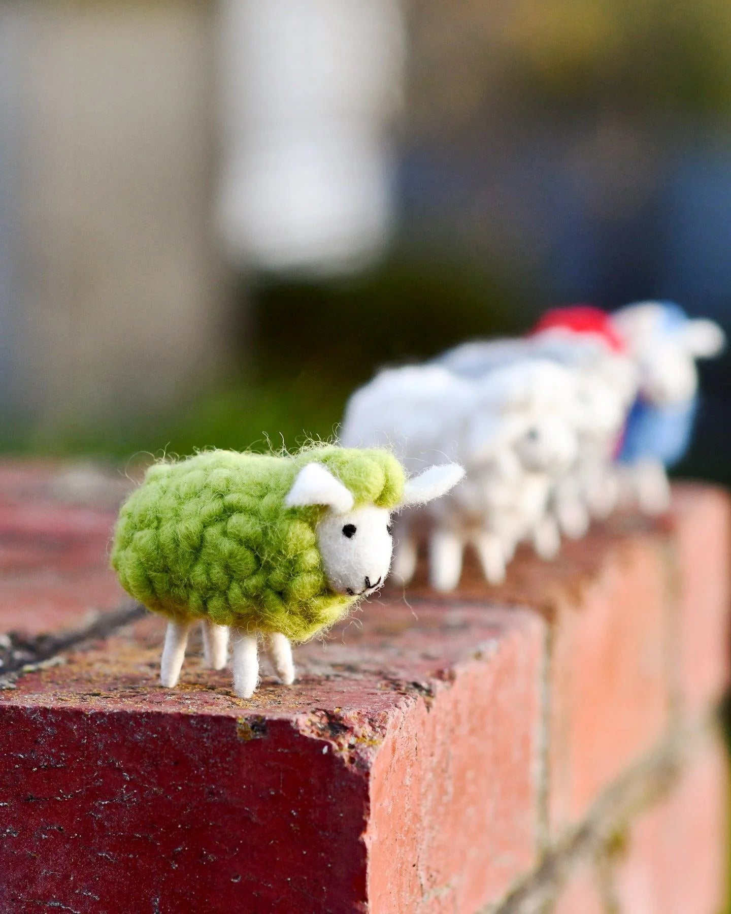 TARA TREASURES | FELT GREEN SHEEP TOYS SET (5 COLOURS) by TARA TREASURES - The Playful Collective