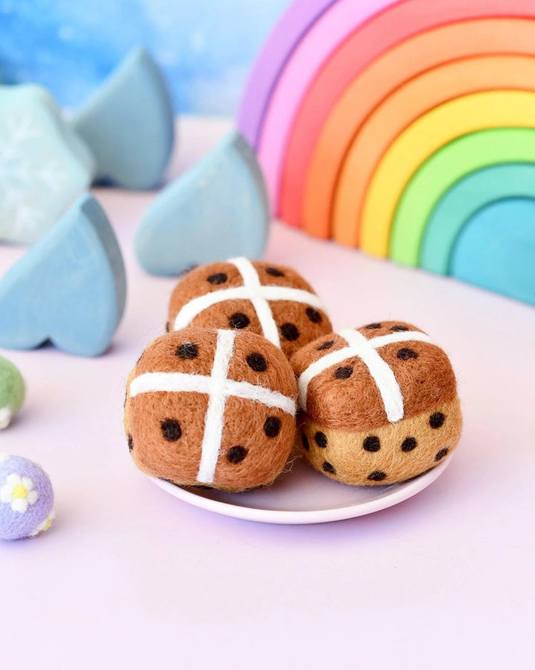 TARA TREASURES | FELT HOT CROSS BUNS (SET OF 3) *PRE-ORDER* by TARA TREASURES - The Playful Collective