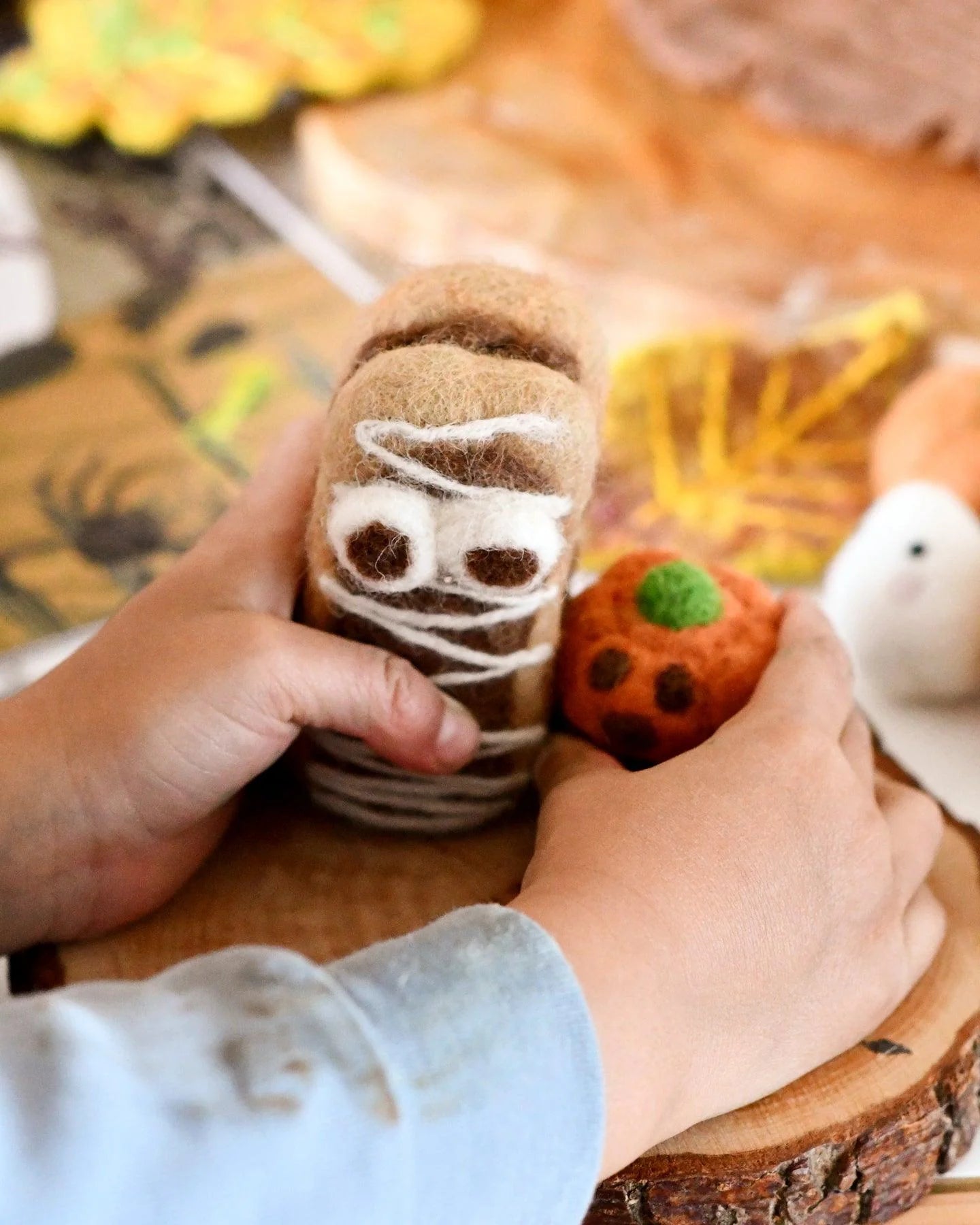 TARA TREASURES | FELT MUMMY CHOCOLATE ECLAIR FOR HALLOWEEN by TARA TREASURES - The Playful Collective