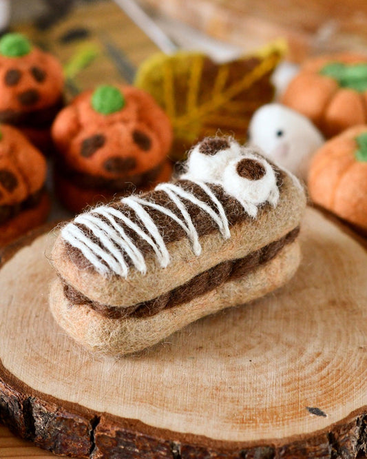 TARA TREASURES | FELT MUMMY CHOCOLATE ECLAIR FOR HALLOWEEN by TARA TREASURES - The Playful Collective