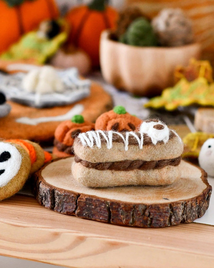 TARA TREASURES | FELT MUMMY CHOCOLATE ECLAIR FOR HALLOWEEN by TARA TREASURES - The Playful Collective