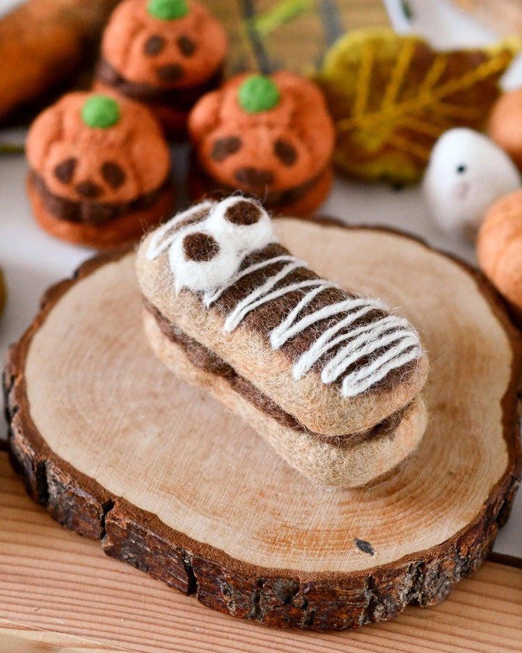 TARA TREASURES | FELT MUMMY CHOCOLATE ECLAIR FOR HALLOWEEN by TARA TREASURES - The Playful Collective