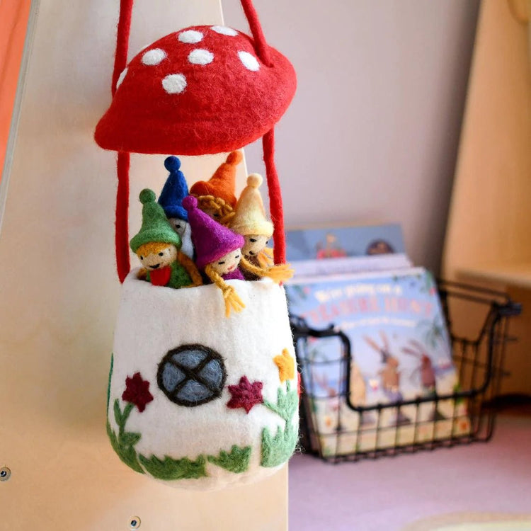 TARA TREASURES | FELT MUSHROOM TOADSTOOL BAG by TARA TREASURES - The Playful Collective