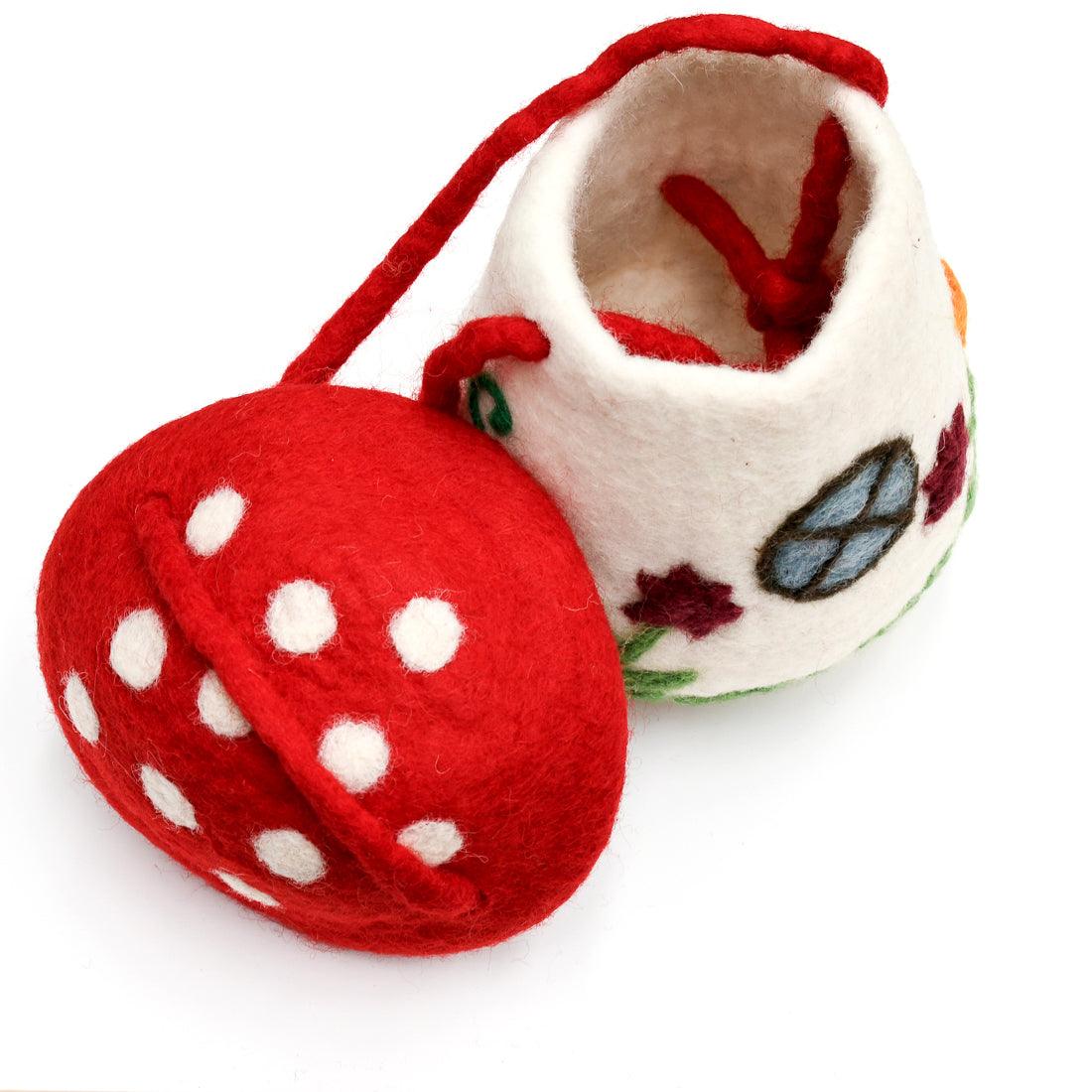 TARA TREASURES | FELT MUSHROOM TOADSTOOL BAG by TARA TREASURES - The Playful Collective