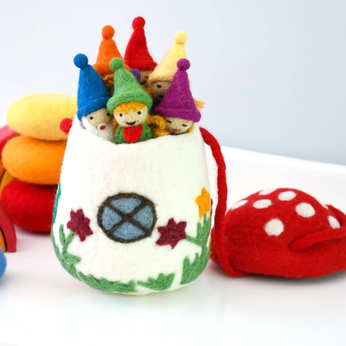 TARA TREASURES | FELT MUSHROOM TOADSTOOL BAG by TARA TREASURES - The Playful Collective