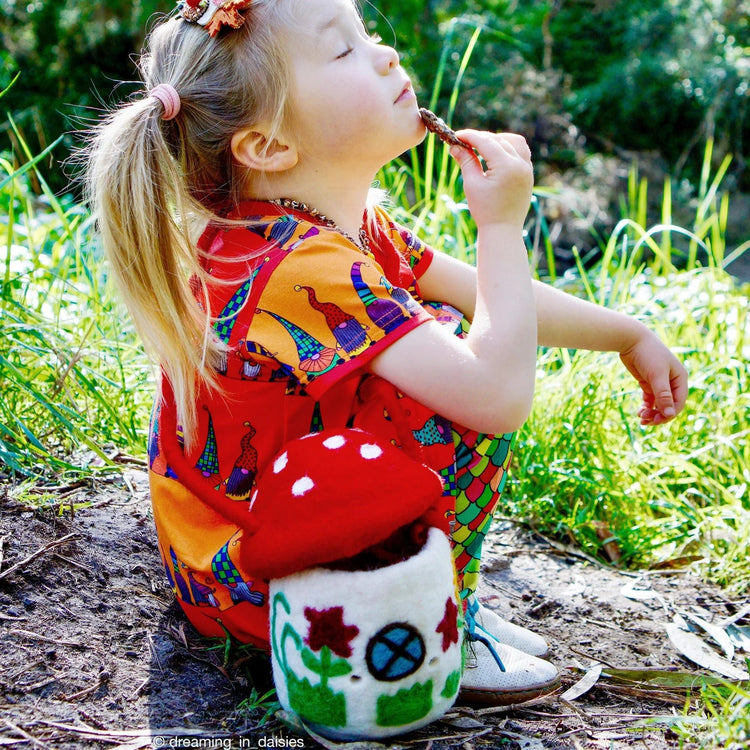 TARA TREASURES | FELT MUSHROOM TOADSTOOL BAG by TARA TREASURES - The Playful Collective