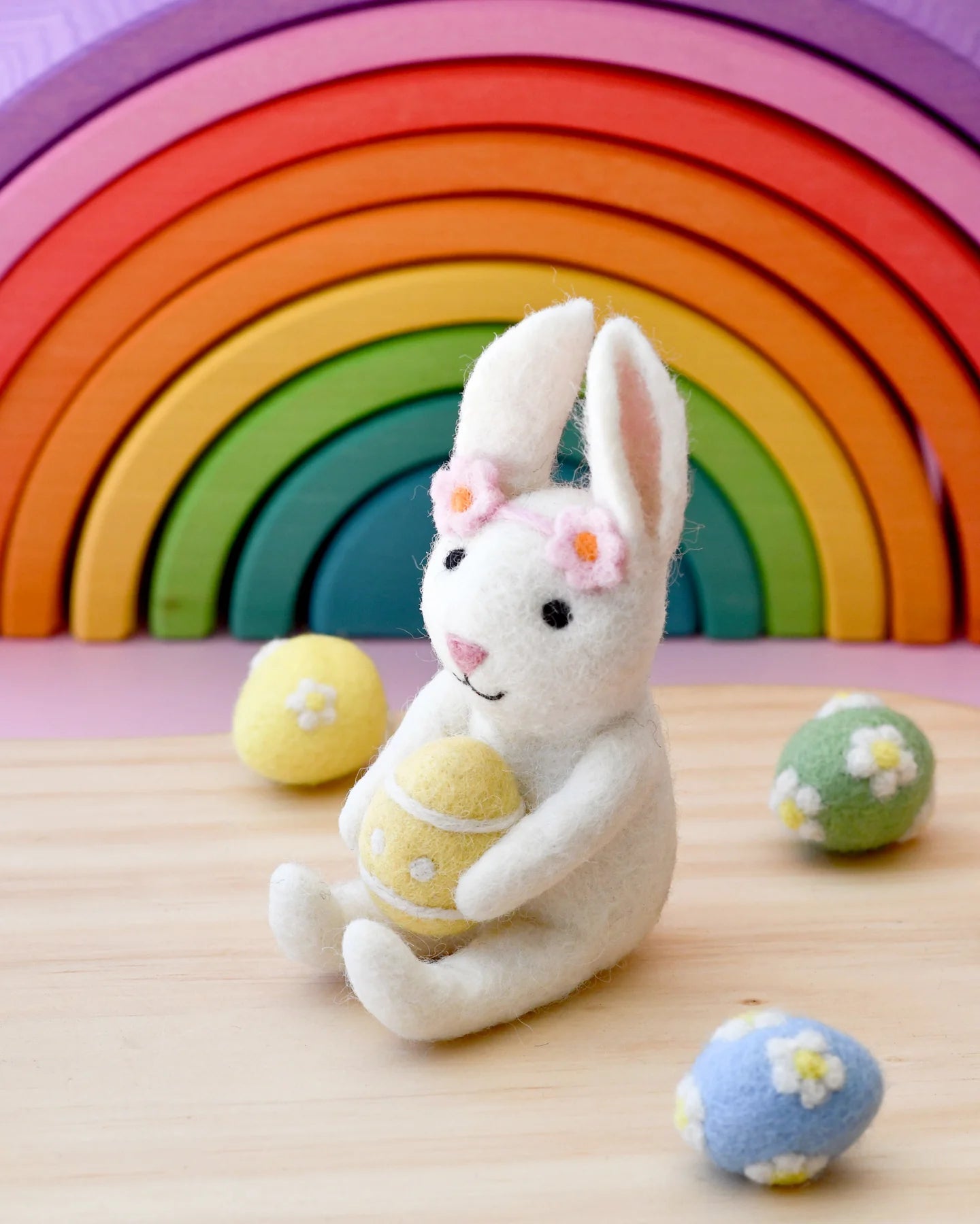 TARA TREASURES | FELT RABBIT WITH EASTER EGG *PRE-ORDER* by TARA TREASURES - The Playful Collective