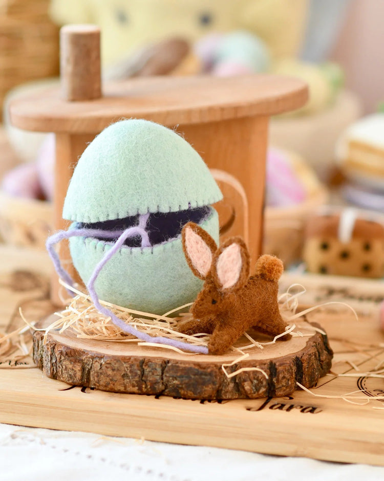 TARA TREASURES | FELT SURPRISE EGG WITH BROWN BUNNY INSIDE *PRE-ORDER* by TARA TREASURES - The Playful Collective