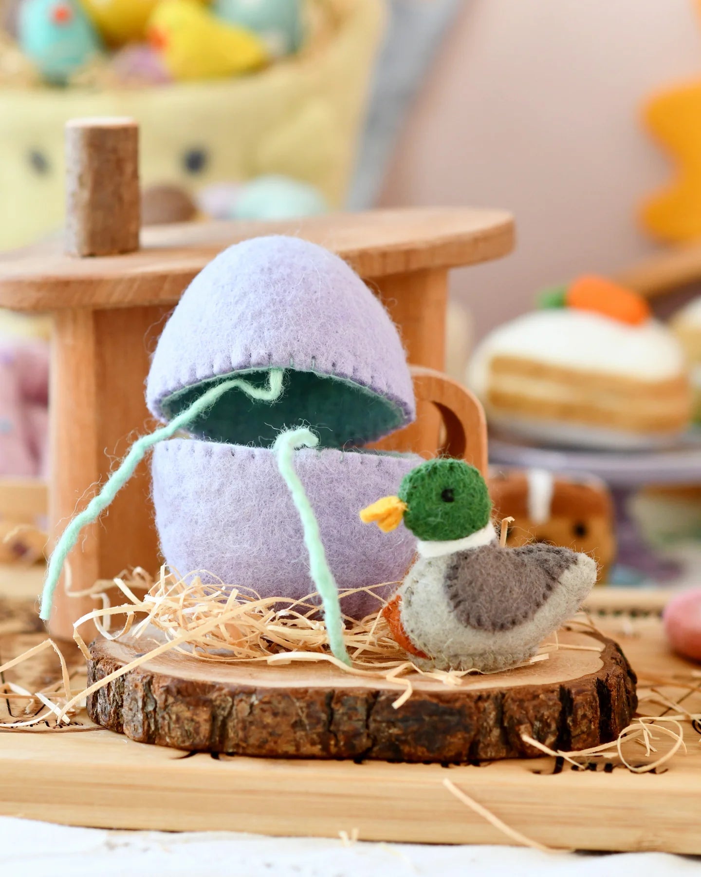 TARA TREASURES | FELT SURPRISE EGG WITH DUCK INSIDE *PRE-ORDER* by TARA TREASURES - The Playful Collective