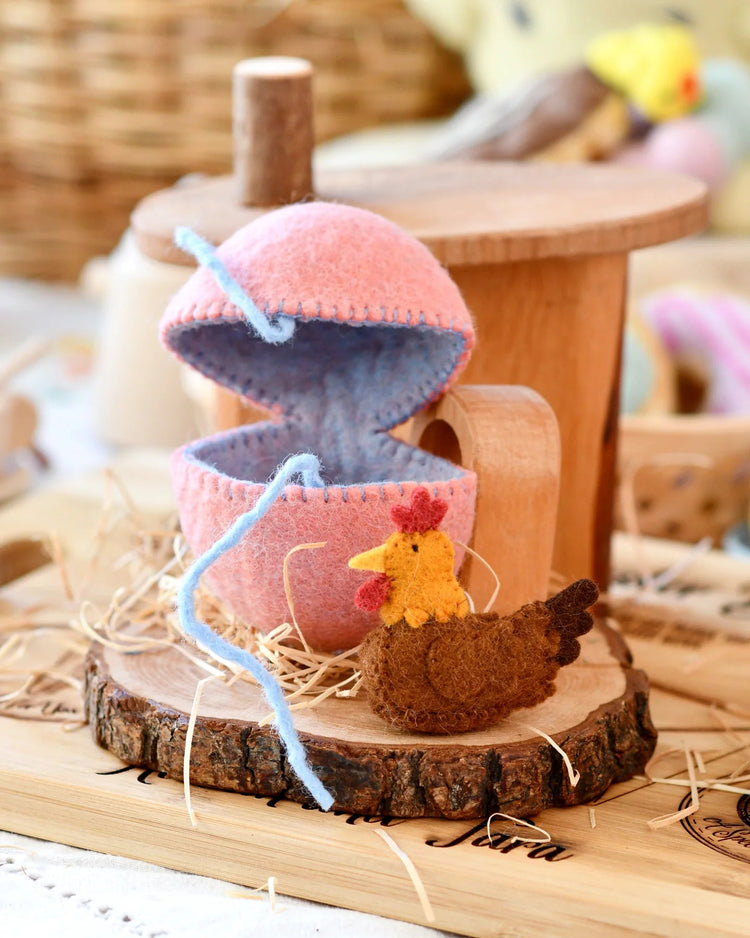 TARA TREASURES | FELT SURPRISE EGG WITH HEN INSIDE *PRE-ORDER* by TARA TREASURES - The Playful Collective