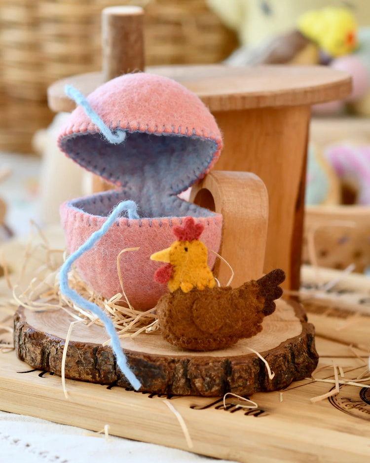 TARA TREASURES | FELT SURPRISE EGG WITH HEN INSIDE *PRE-ORDER* by TARA TREASURES - The Playful Collective