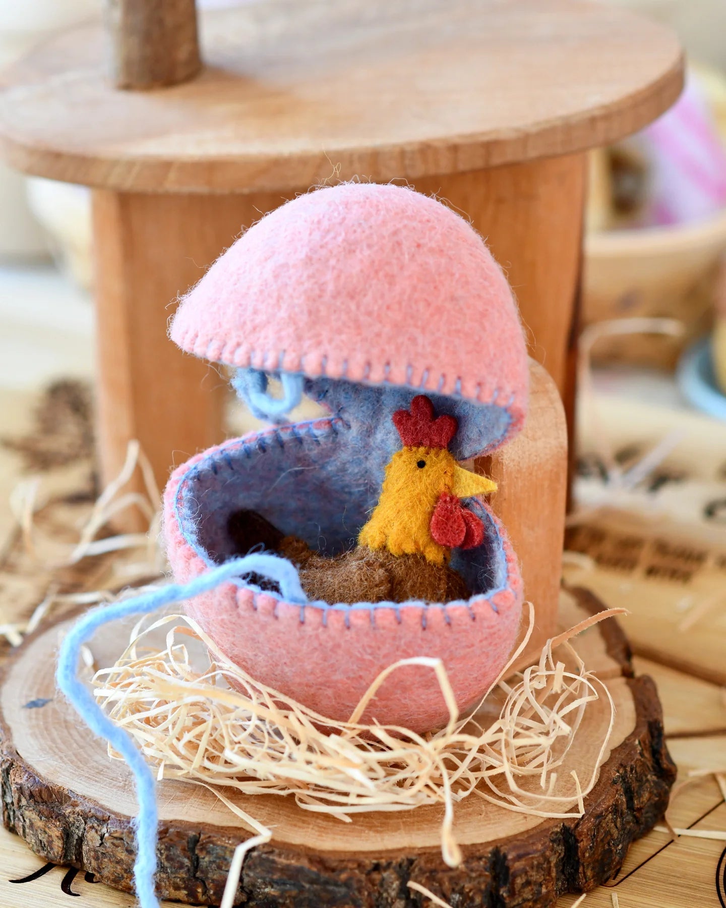 TARA TREASURES | FELT SURPRISE EGG WITH HEN INSIDE *PRE-ORDER* by TARA TREASURES - The Playful Collective