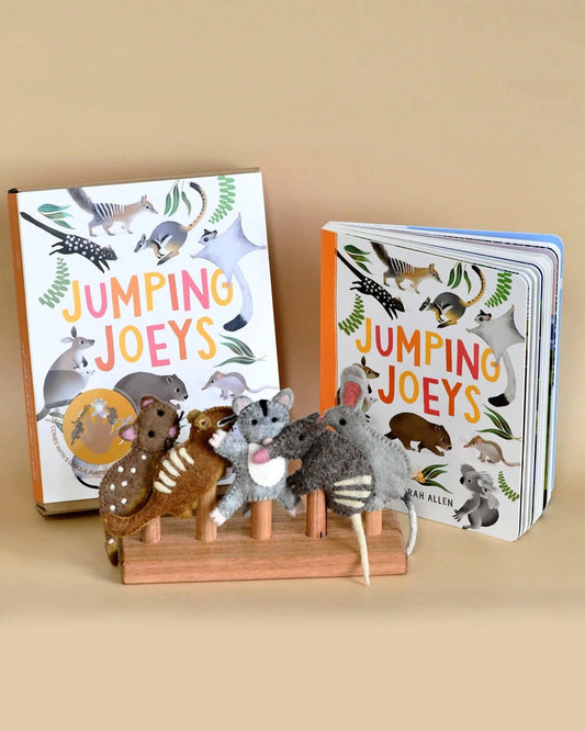 TARA TREASURES | JUMPING JOEYS BY SARAH ALLEN - BOOK & FINGER PUPPET SET *PRE-ORDER* by TARA TREASURES - The Playful Collective