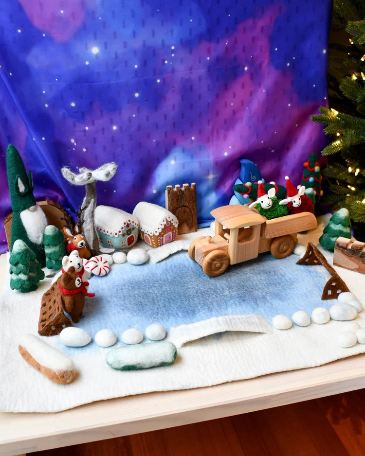 TARA TREASURES | LARGE SNOW ICE RINK PLAY MAT PLAYSCAPE by TARA TREASURES - The Playful Collective