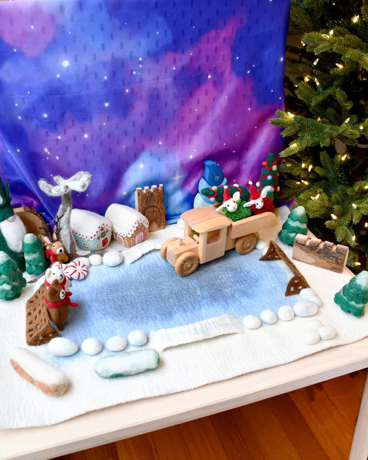 TARA TREASURES | LARGE SNOW ICE RINK PLAY MAT PLAYSCAPE by TARA TREASURES - The Playful Collective