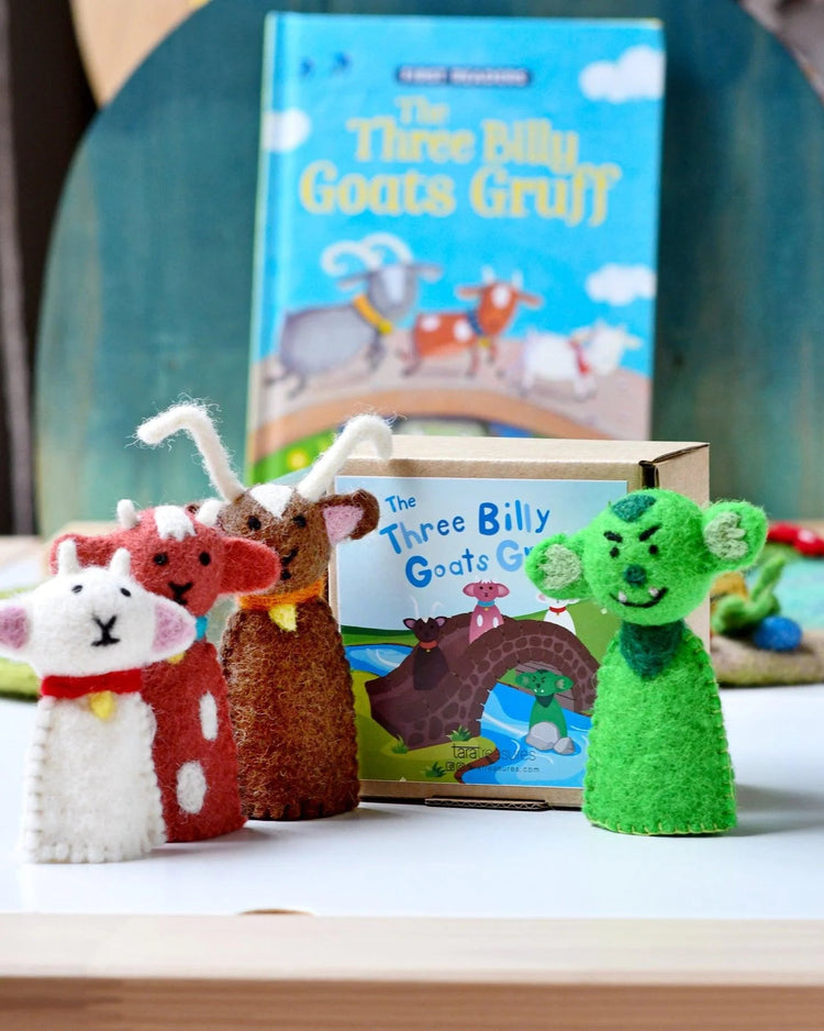 TARA TREASURES | THREE BILLY GOATS GRUFF FINGER PUPPET SET by TARA TREASURES - The Playful Collective
