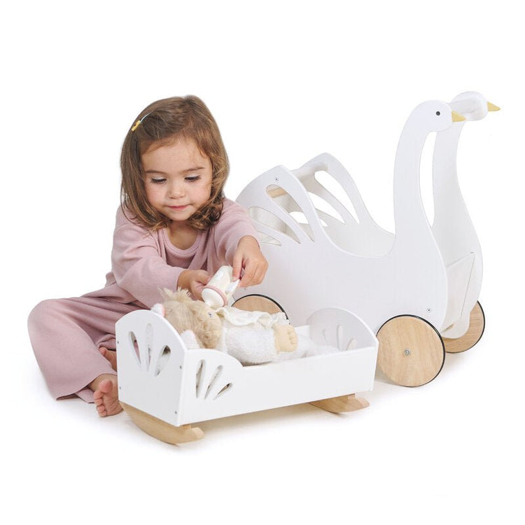 TENDER LEAF TOYS | SWEET SWAN DOLLY BED by TENDER LEAF TOYS - The Playful Collective