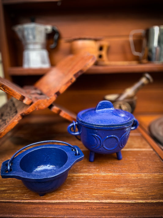THE PLAYFUL COLLECTIVE | MINI CAST IRON OPEN CAULDRON - BLUE by THE PLAYFUL COLLECTIVE - The Playful Collective