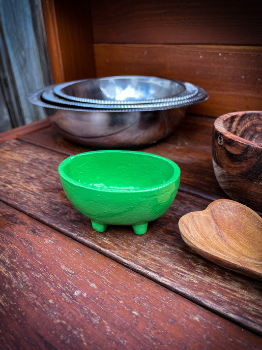 THE PLAYFUL COLLECTIVE | MINI OVAL CAST IRON CAULDRON - GREEN by THE PLAYFUL COLLECTIVE - The Playful Collective