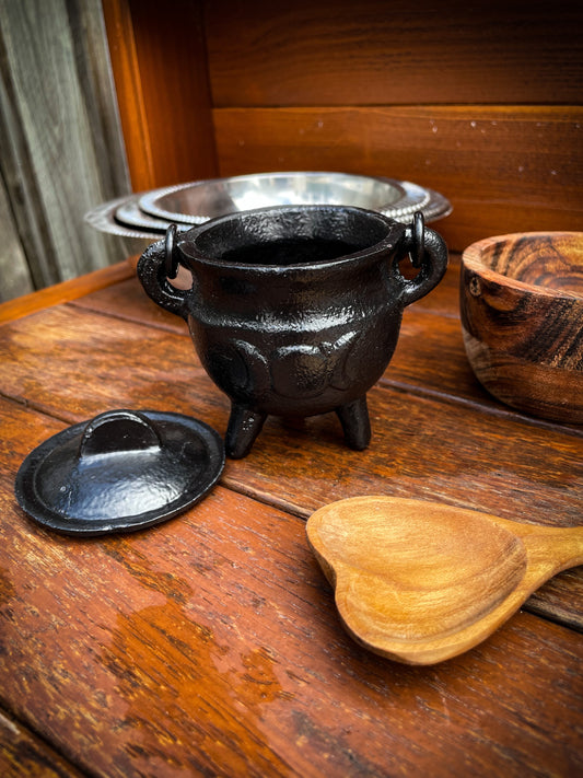THE PLAYFUL COLLECTIVE | MINI TRIPLE MOON CAST IRON CAULDRON - BLACK by THE PLAYFUL COLLECTIVE - The Playful Collective
