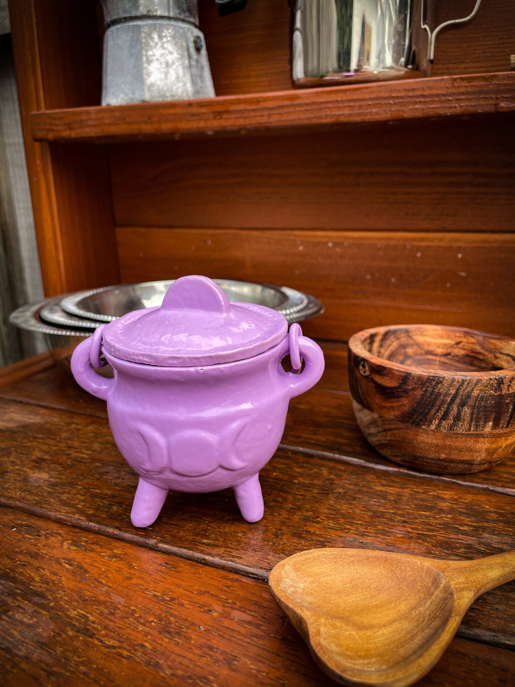 THE PLAYFUL COLLECTIVE | MINI TRIPLE MOON CAST IRON CAULDRON - LAVENDER by THE PLAYFUL COLLECTIVE - The Playful Collective