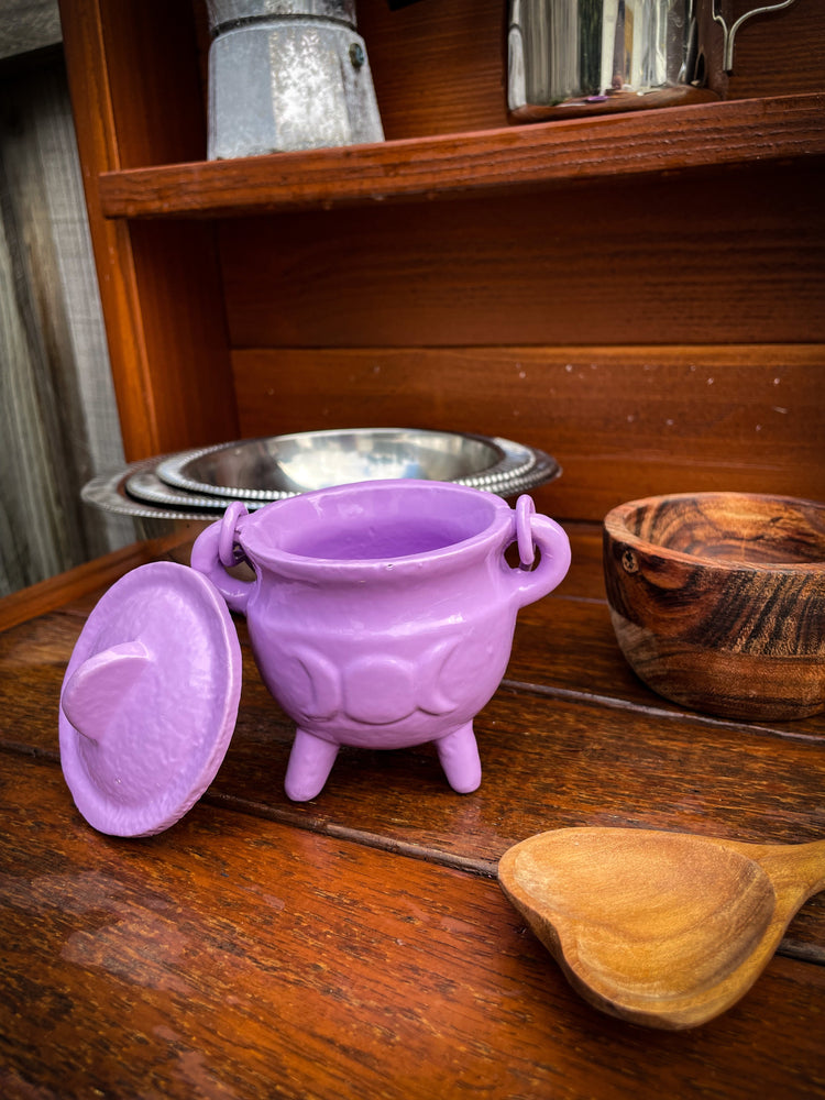 THE PLAYFUL COLLECTIVE | MINI TRIPLE MOON CAST IRON CAULDRON - LAVENDER by THE PLAYFUL COLLECTIVE - The Playful Collective