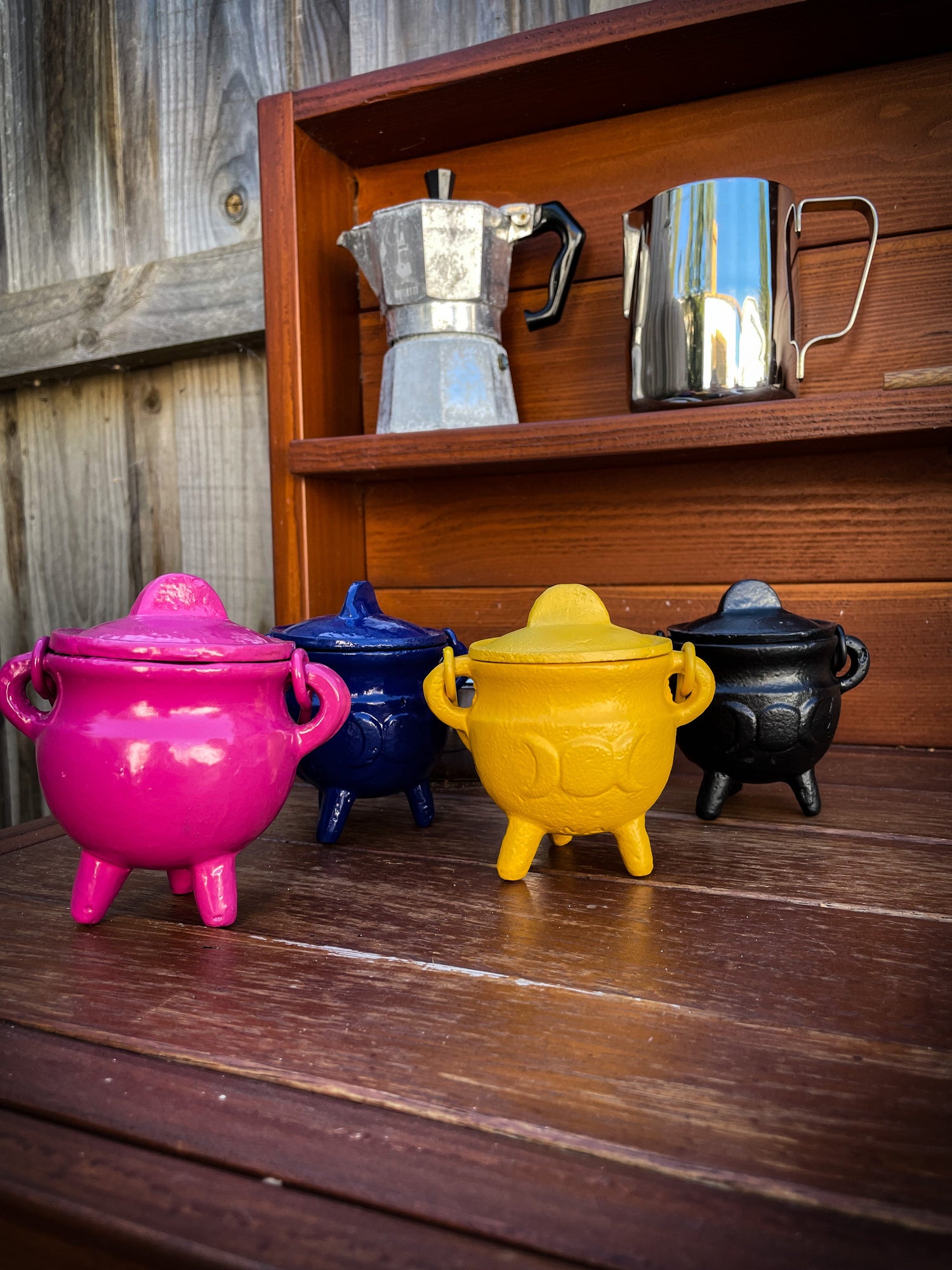 THE PLAYFUL COLLECTIVE | MINI TRIPLE MOON CAST IRON CAULDRON - YELLOW by THE PLAYFUL COLLECTIVE - The Playful Collective