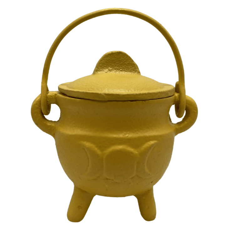 THE PLAYFUL COLLECTIVE | MINI TRIPLE MOON CAST IRON CAULDRON - YELLOW by THE PLAYFUL COLLECTIVE - The Playful Collective