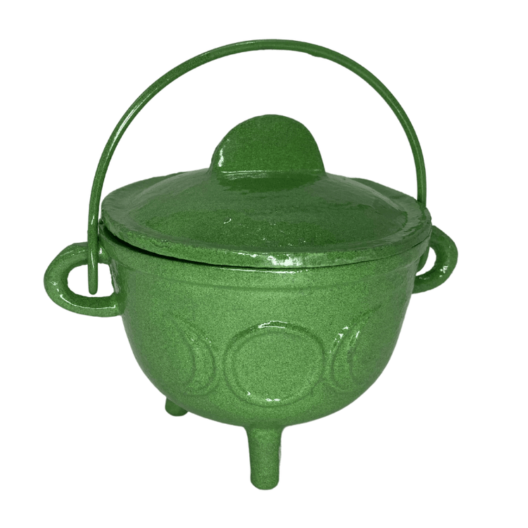 THE PLAYFUL COLLECTIVE | TRIPLE MOON CAST IRON CAULDRON - GREEN by THE PLAYFUL COLLECTIVE - The Playful Collective