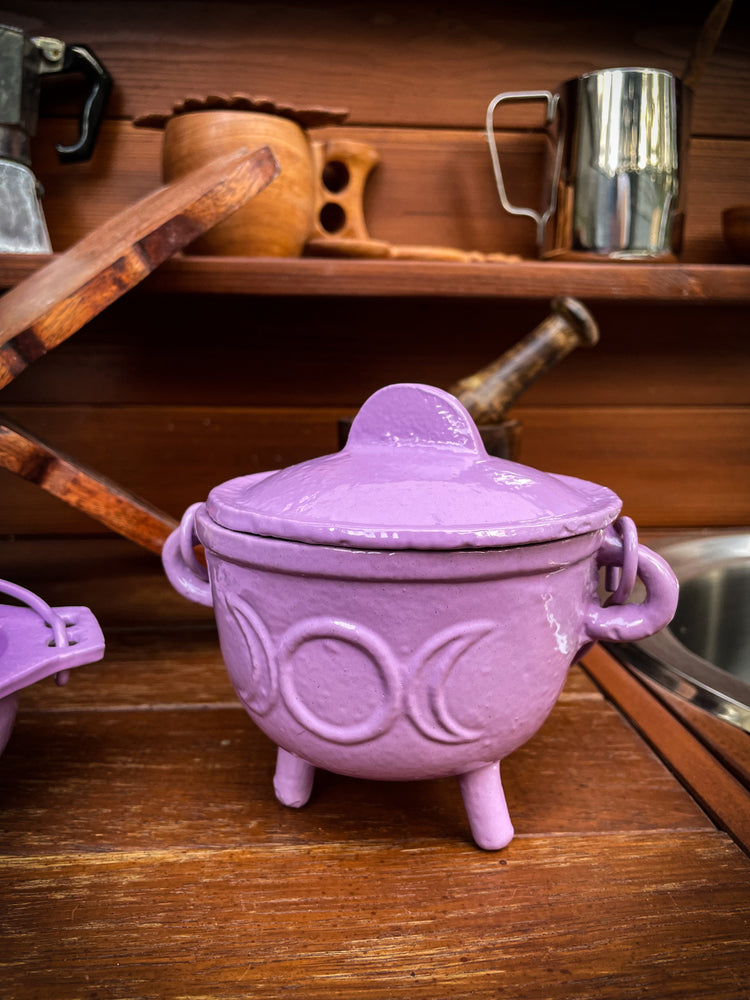THE PLAYFUL COLLECTIVE | TRIPLE MOON CAST IRON CAULDRON - LAVENDER by THE PLAYFUL COLLECTIVE - The Playful Collective
